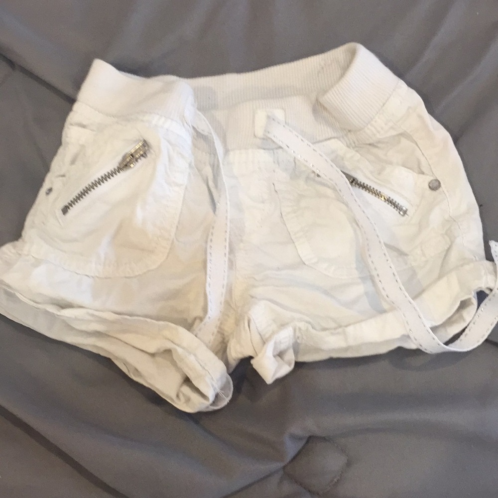 White Justice shorts